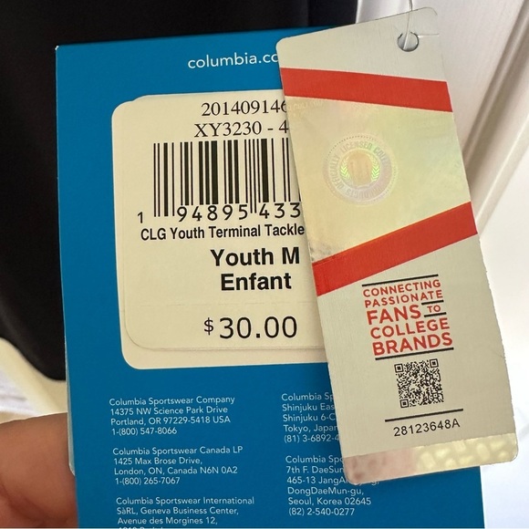 NWT Columbia Boys Medium 10/12 PFG UNC Chapel Hill Omni Shade Short Sleeve Blue - Picture 6 of 8